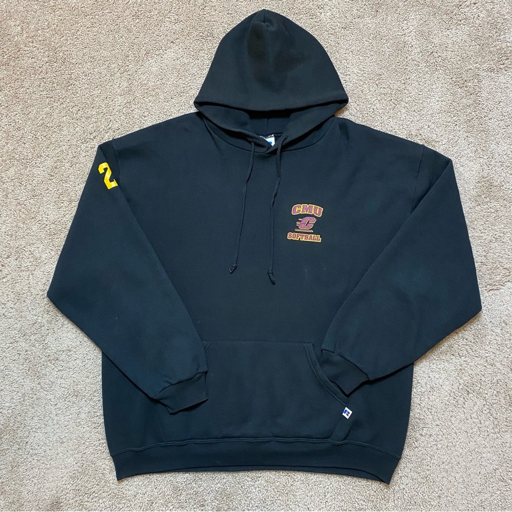 Vintage Central Michigan University Chippewas Softball Hoodie